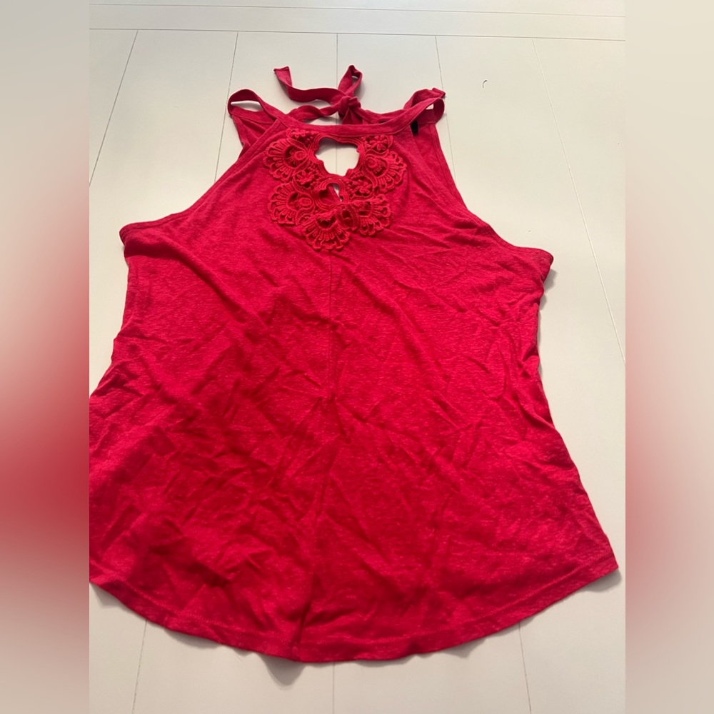 Red tank top